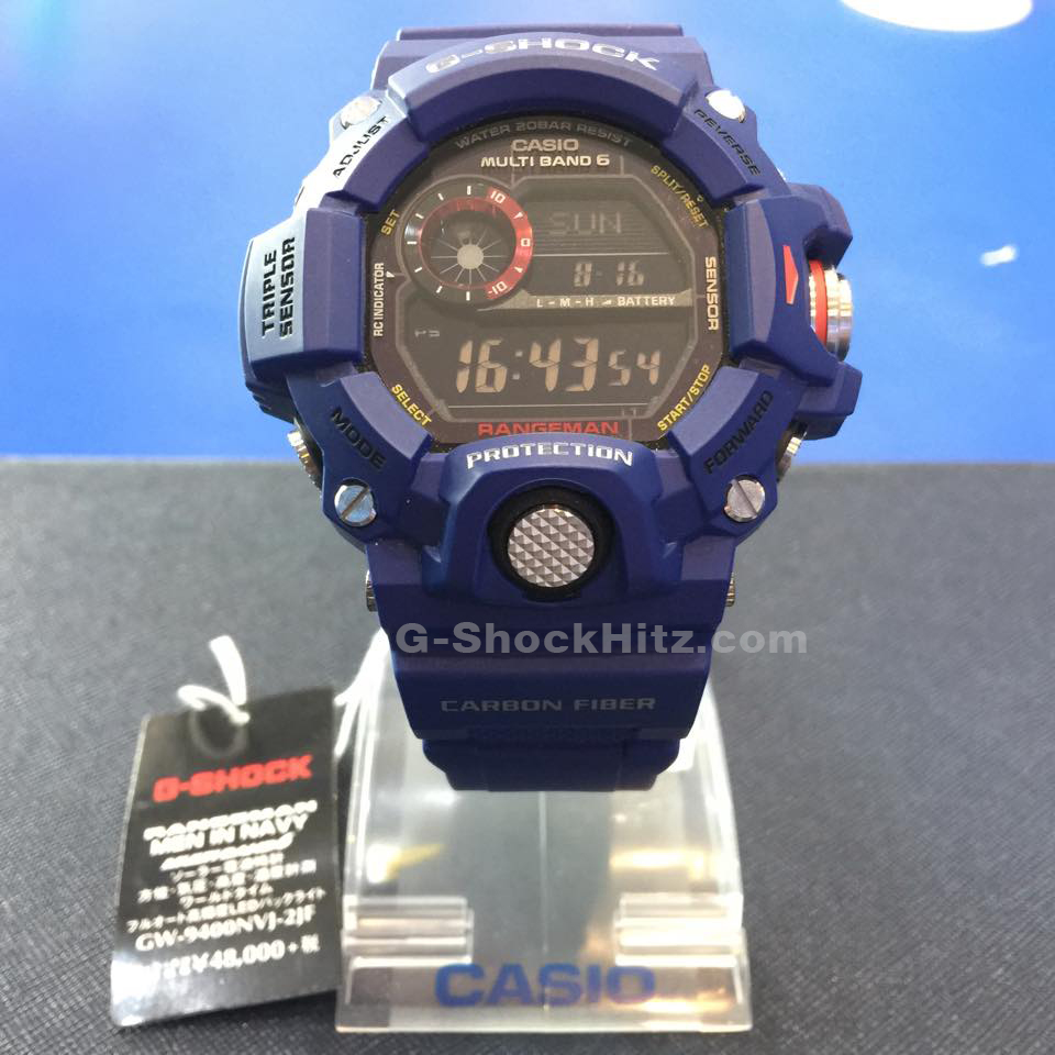 CASIO G-SHOCK นาฬิกาข้อมือ นาฬิกากันน้ำ นาฬิกาของแท้ ประกันศูนย์ CMG 1 ปี รุ่น GW-9400NVJ-2J นาฬิกาสีน้ำเงิน
