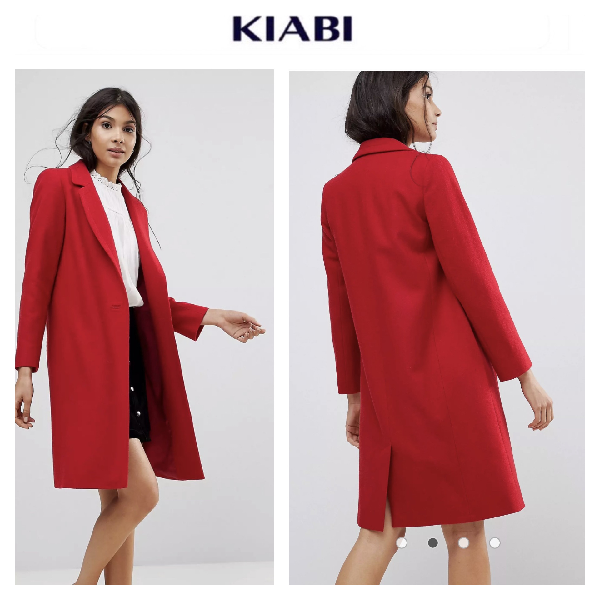 เสื้อโค้ทวูล เสื้อโค้ท โค้ทสีแแดง แบรนด KIABI