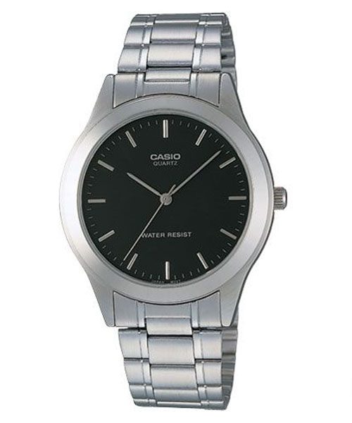 CASIO นาฬิกาคาสิโอ นาฬิกาข้อมือ นาฬิกากันน้ำ นาฬิกาของแท้ ประกันศูนย์ CMG 1 ปี รุ่น MTP-1128A-1A นาฬิกาสีเงิน