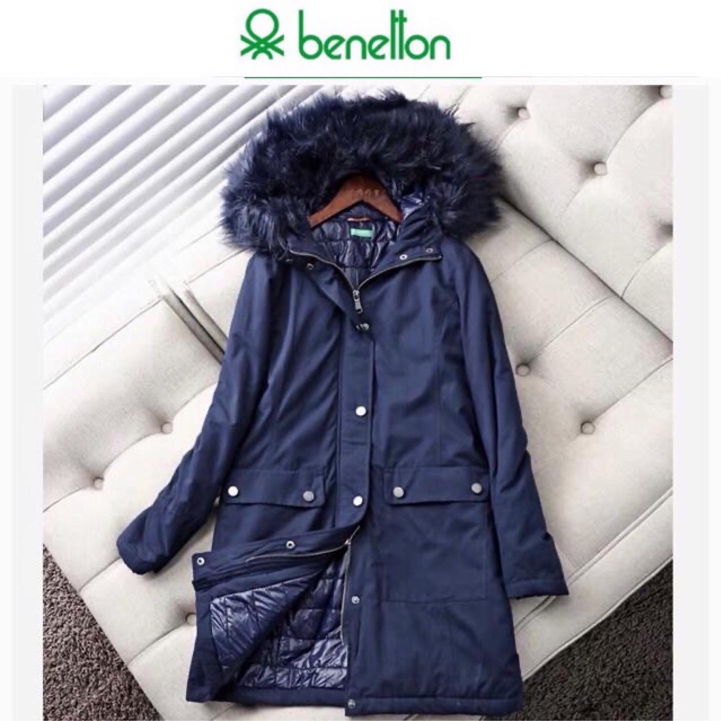Benetton เสื้อฮูท เสื้อโค้ทฮูท กันหนาว สีกรม แต่งเฟอร์ แบรนด์ Benetton (ขนเฟอร์ถอดได้คะ) สำเนา สำเนา สำเนา สำเนา น้ำเงินกรม