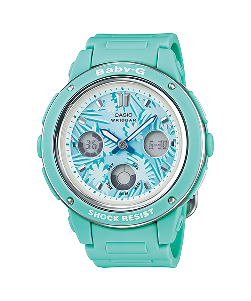 CASIO BABY-G นาฬิกาข้อมือ นาฬิกากันน้ำ นาฬิกาของแท้ ประกันศูนย์ CMG 1 ปี รุ่น BGA-150F-3A นาฬิกาสีเขียว