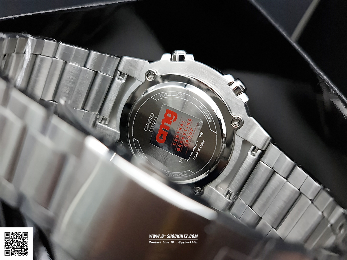 CASIO นาฬิกาคาสิโอ นาฬิกาข้อมือ นาฬิกากันน้ำ นาฬิกาของแท้ ประกันศูนย์ CMG 1 ปี รุ่น AMW-870D-1A นาฬิกาสีเงิน