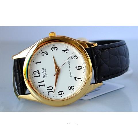 CASIO นาฬิกาคาสิโอ นาฬิกาข้อมือ นาฬิกากันน้ำ นาฬิกาของแท้ ประกันศูนย์ CMG 1 ปี รุ่น MTP-1093Q-7B2 นาฬิกาสีดำ