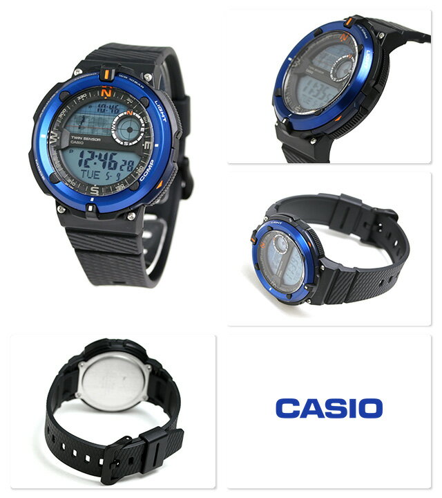 CASIO นาฬิกาคาสิโอ นาฬิกาข้อมือ นาฬิกากันน้ำ นาฬิกาของแท้ ประกันศูนย์ CMG 1 ปี รุ่น SGW-600H-2A นาฬิกาสีดำ