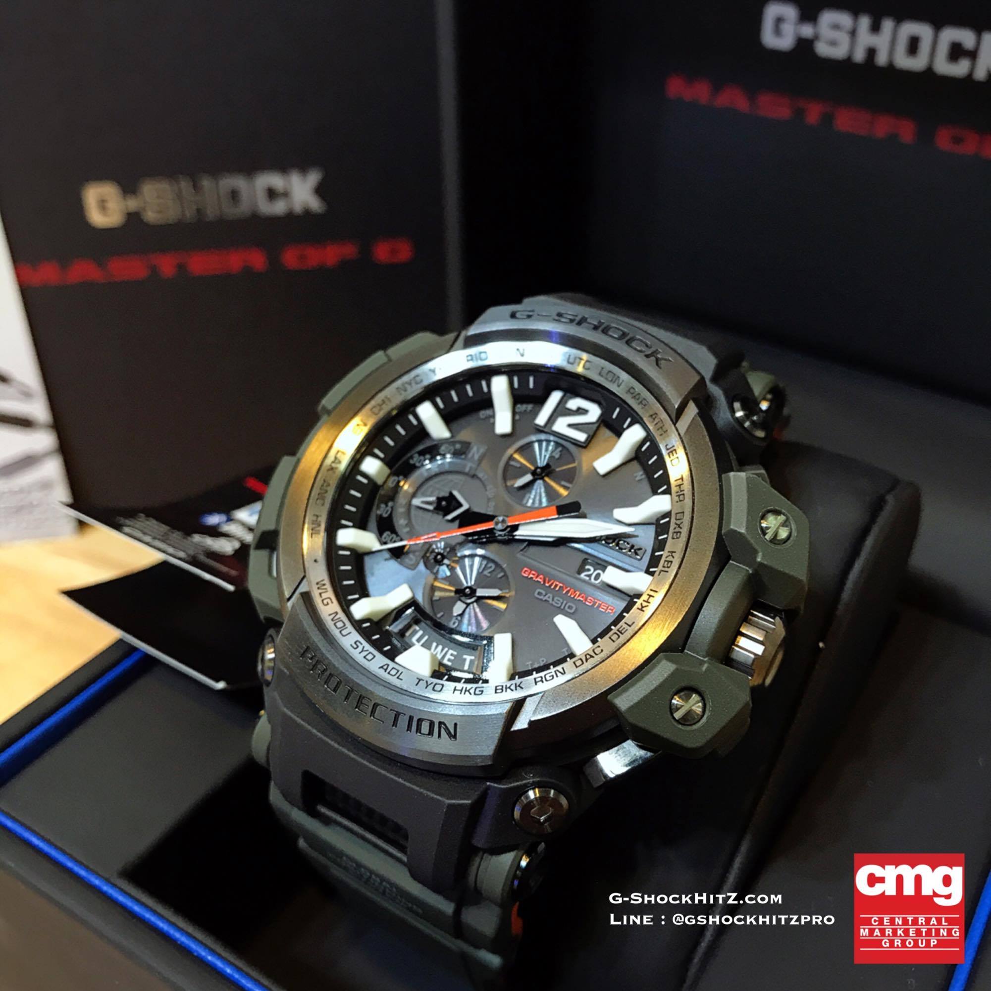 CASIO G-SHOCK นาฬิกาข้อมือ นาฬิกากันน้ำ นาฬิกาของแท้ ประกันศูนย์ CMG 1 ปี รุ่น GPW-2000-3A นาฬิกาสีดำ