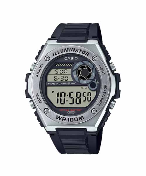 CASIO MID YEAR SALE นาฬิกาคาสิโอ พร้อมส่ง นาฬิกาข้อมือ นาฬิกากันน้ำ นาฬิกาของแท้ BTS ประกันศูนย์ CMG 1 ปี รุ่น MWD-100H-1A นาฬิกาสีดำ