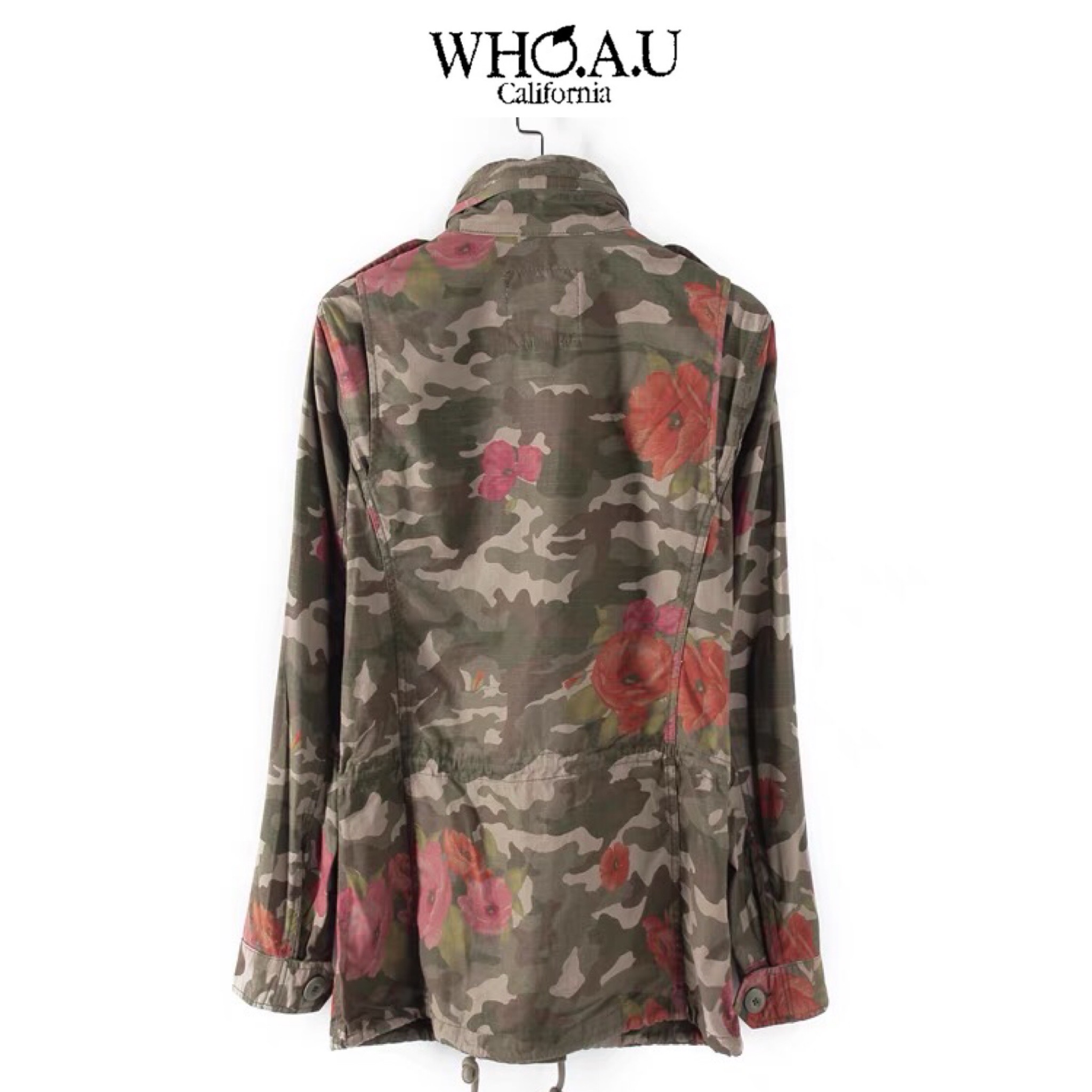 Who.au เสื้อนอกทหาร เสื้อแจ็คเก็ต ลายพรางFlora camo แนวทหาร แพทเทินสวย เท่ห์ มาก แบรนด์Who.Au คะ สำเนา สำเนา สำเนา สำเนา สำเนา เขียว