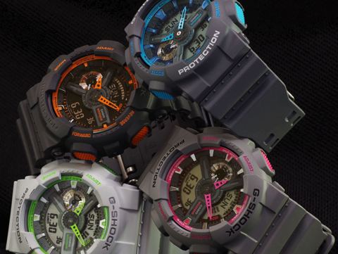 CASIO G-SHOCK นาฬิกาข้อมือ นาฬิกากันน้ำ นาฬิกาของแท้ ประกันศูนย์ CMG 1 ปี รุ่น GA-110TS-1A4 นาฬิกาสีดำ