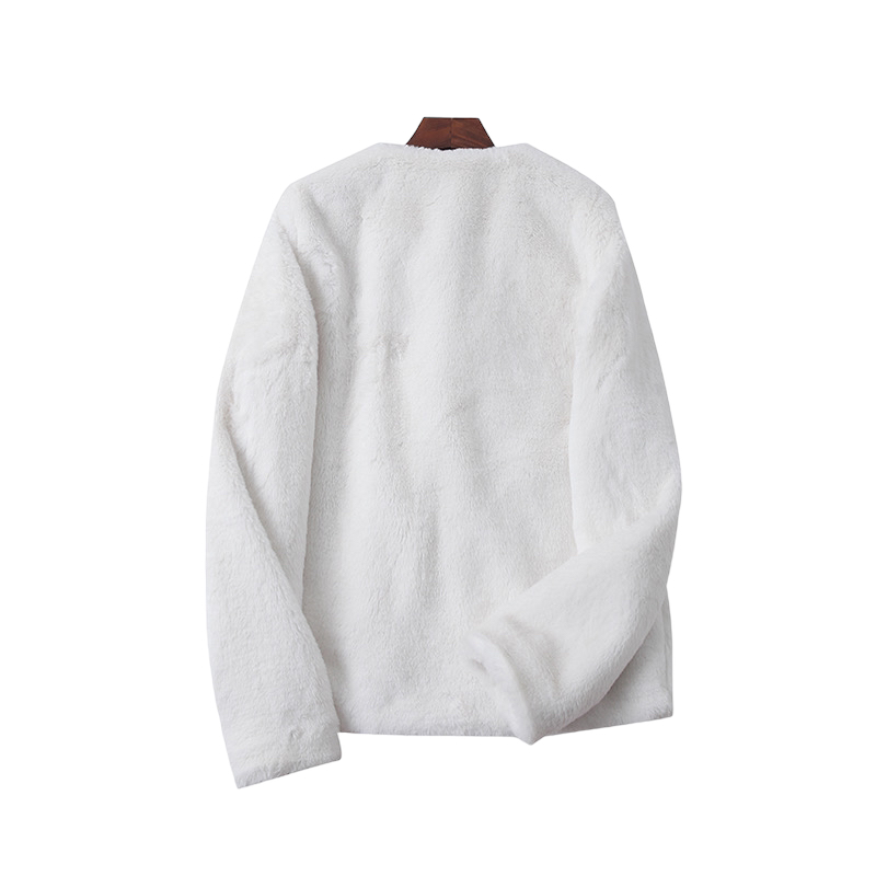 Selected เสื้อเฟอร์กันหนาว เสื้อขน Fluffy coat สีขาว แบรนด์ SELECTED สำเนา สำเนา สำเนา สำเนา