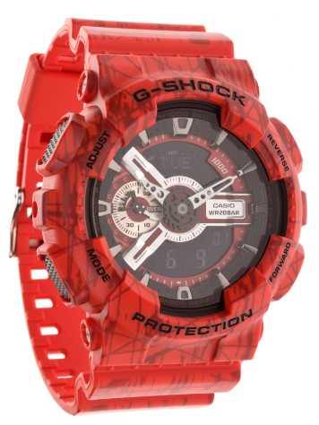 CASIO G-SHOCK นาฬิกาข้อมือ นาฬิกากันน้ำ นาฬิกาของแท้ ประกันศูนย์ CMG 1 ปี รุ่น GA-110SL-4A นาฬิกาสีแดง