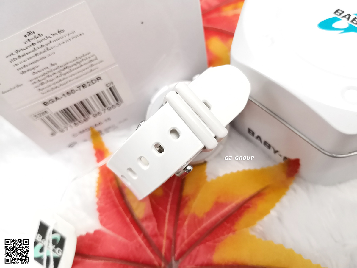 CASIO BABY-G นาฬิกาข้อมือ นาฬิกากันน้ำ นาฬิกาของแท้ ประกันศูนย์ CMG 1 ปี รุ่น BGA-160-7B2 นาฬิกาสีขาว