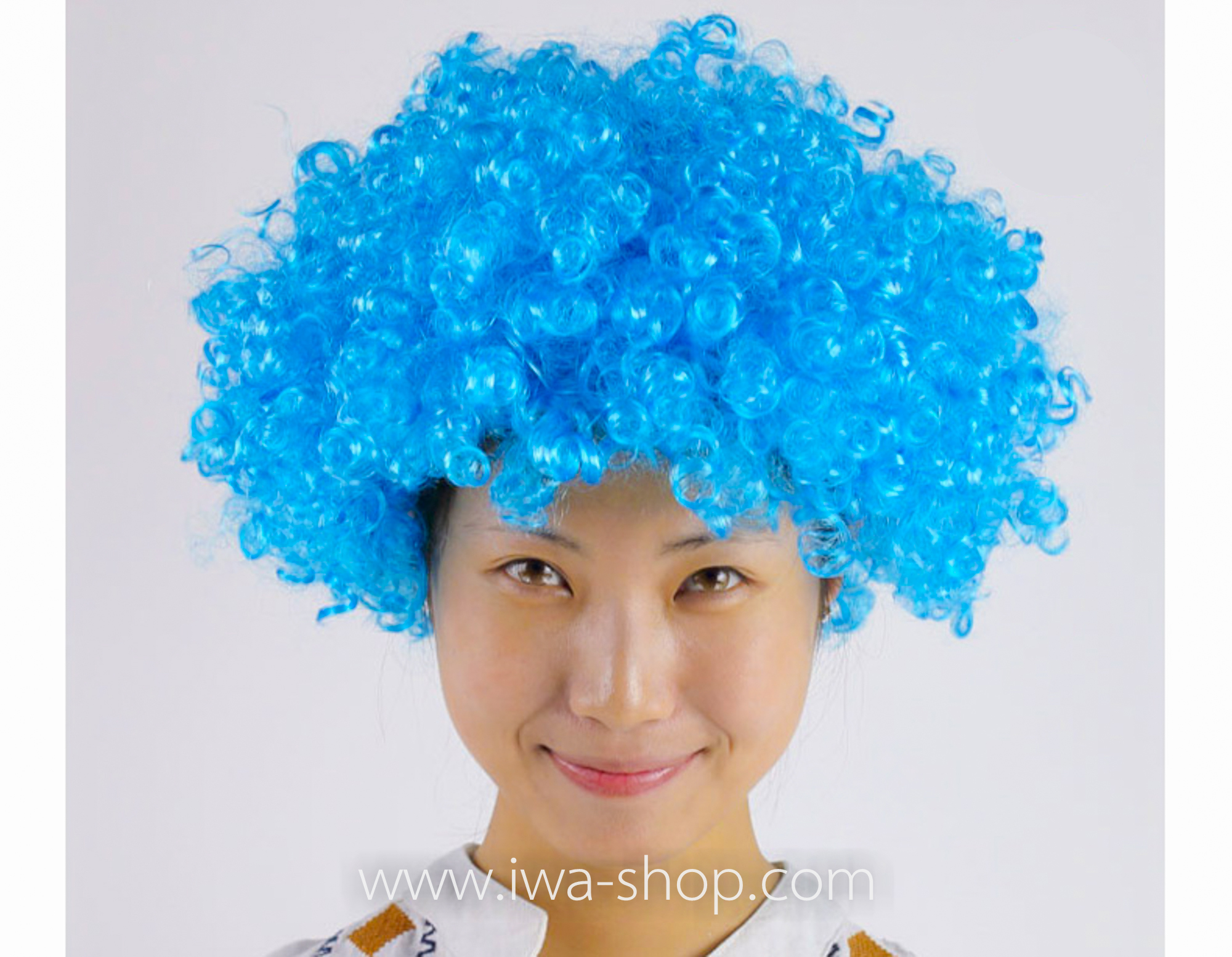 วิกผมหัวฟู วิกผมแฟนซี วิกผมปารตี้ วิกผมคอสเพลย์ วิกผมสี ฟ้า