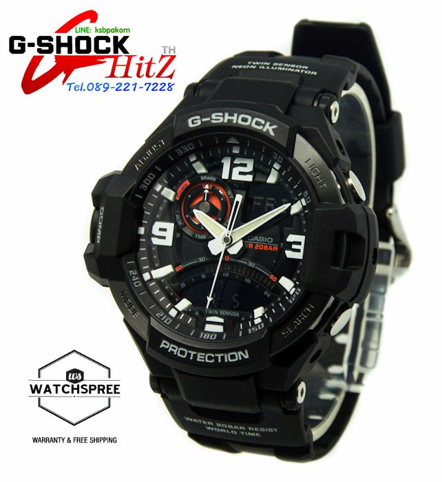 CASIO MID YEAR SALE G-SHOCK นาฬิกาข้อมือ นาฬิกากันน้ำ นาฬิกาของแท้ ประกันศูนย์ CMG 1 ปี รุ่น GA-1000-1A นาฬิกาสีดำ