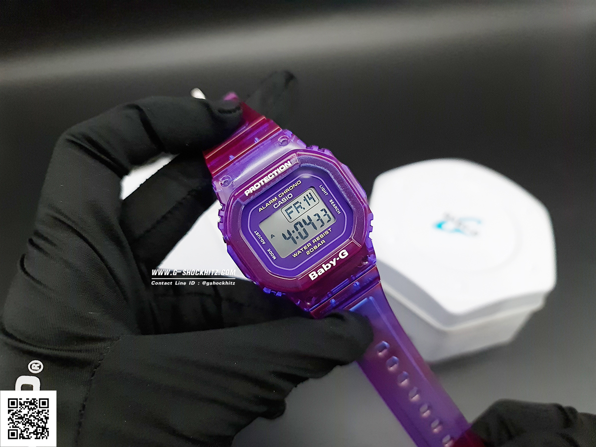 CASIO BABY-G นาฬิกาข้อมือ นาฬิกากันน้ำ นาฬิกาของแท้ ประกันศูนย์ CMG 1 ปี รุ่น BGD-560S-6D นาฬิกาสีม่วง
