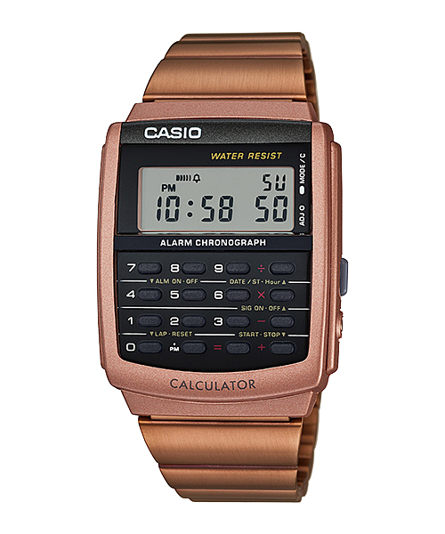 CASIO นาฬิกาคาสิโอ นาฬิกาข้อมือ นาฬิกากันน้ำ นาฬิกาของแท้ ประกันศูนย์ CMG 1 ปี รุ่น CA-506C-5A นาฬิกาสีน้ำตาล
