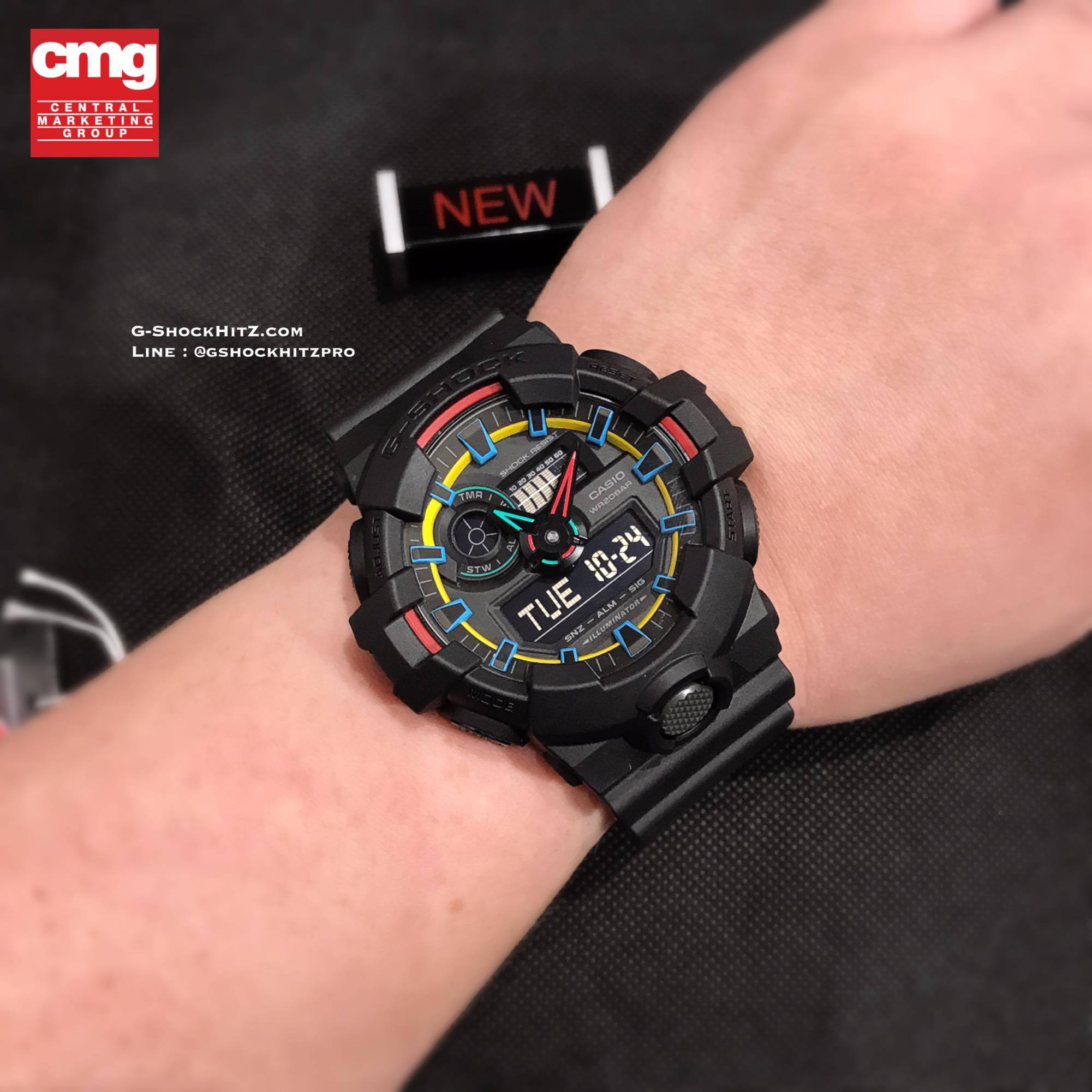 CASIO G-SHOCK นาฬิกาข้อมือ นาฬิกากันน้ำ นาฬิกาของแท้ ประกันศูนย์ CMG 1 ปี รุ่น GA-700SE-1A9 นาฬิกาสีดำ