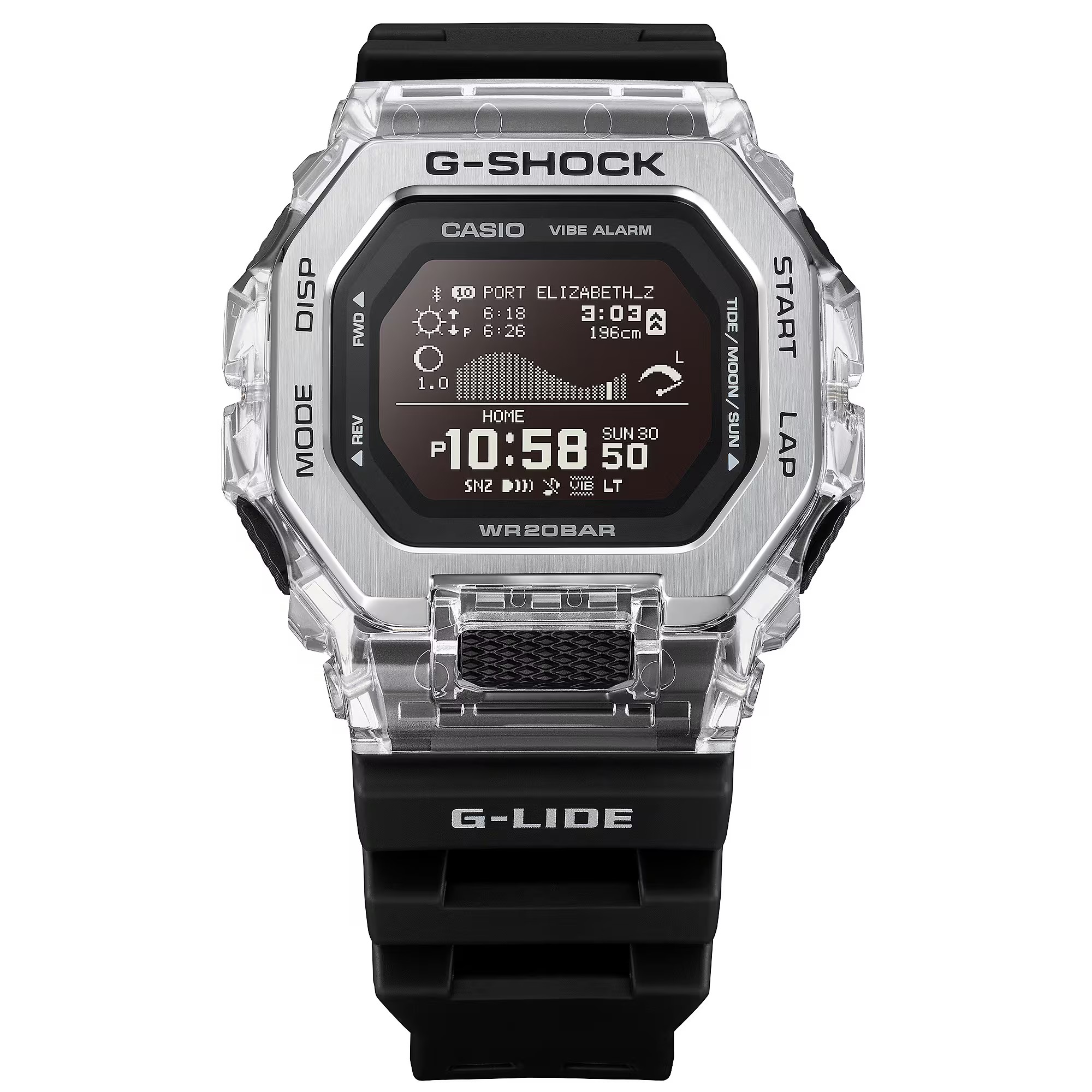 CASIO G-SHOCK นาฬิกาข้อมือ นาฬิกากันน้ำ นาฬิกาของแท้ ประกันศูนย์ CMG 1 ปี รุ่น GBX-100S-1 นาฬิกาสีดำ