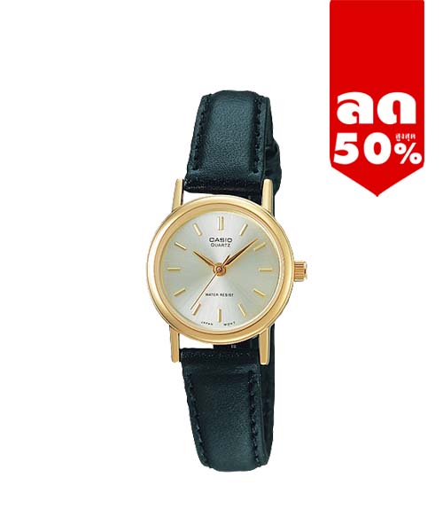 CASIO นาฬิกาคาสิโอ นาฬิกาข้อมือ นาฬิกากันน้ำ นาฬิกาของแท้ ประกันศูนย์ CMG 1 ปี รุ่น MTP-1095Q-7A นาฬิกาสีดำ