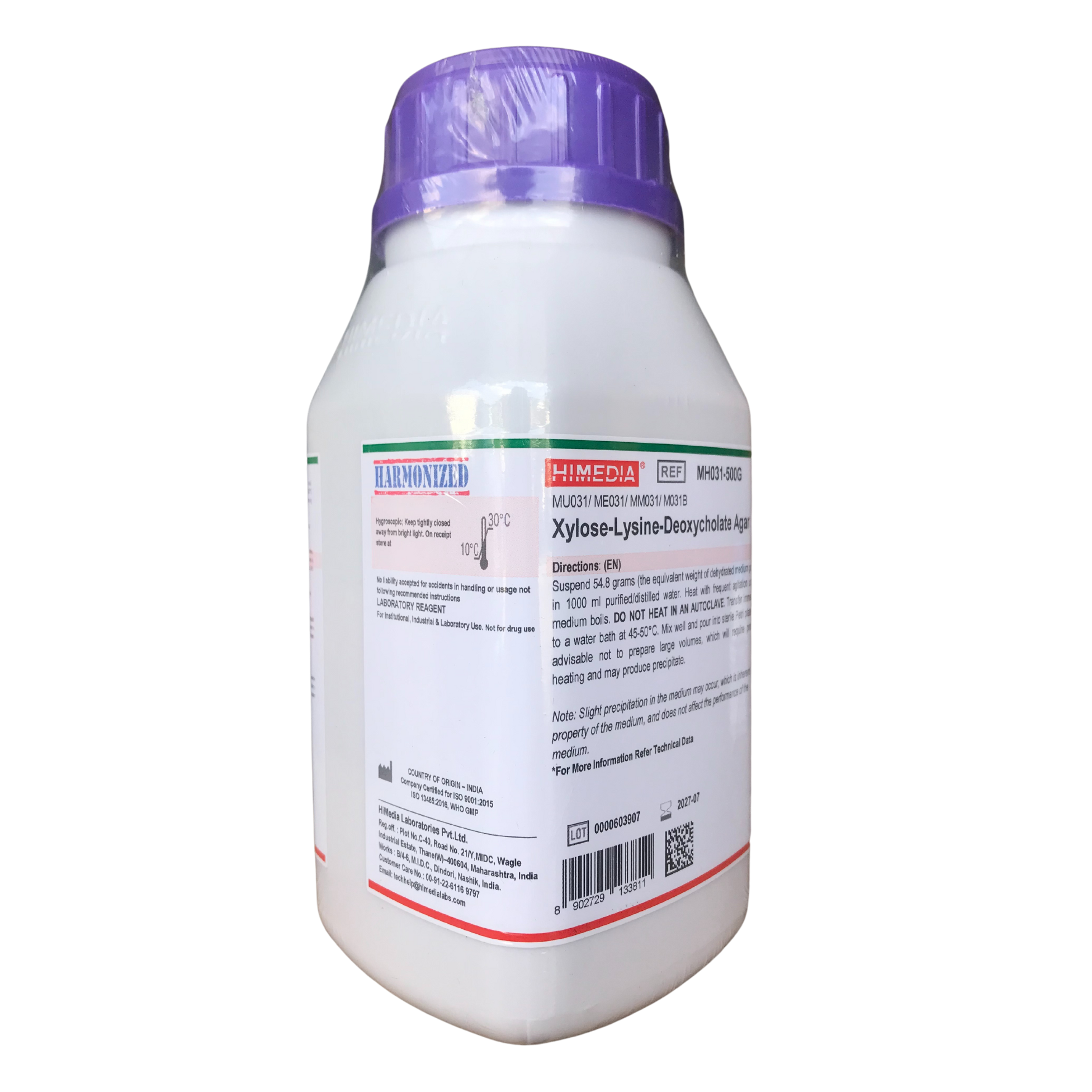 Xylose-Lysine-Deoxycholate Agar, 500 g. HIMEDIA®