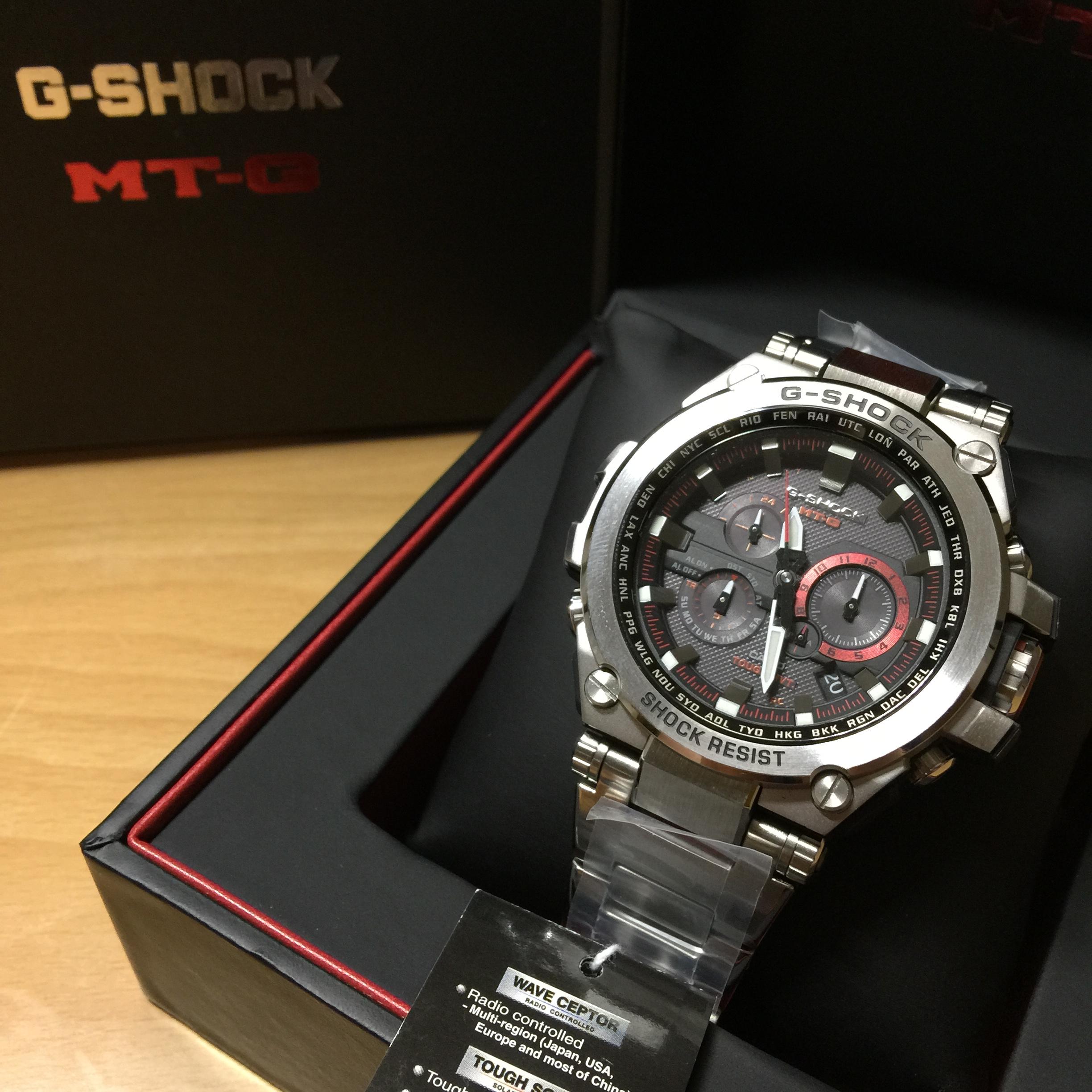 CASIO G-SHOCK นาฬิกาข้อมือ นาฬิกากันน้ำ นาฬิกาของแท้ ประกันศูนย์ CMG 1 ปี รุ่น MTG-S1000D-1A4 นาฬิกาสีเงิน