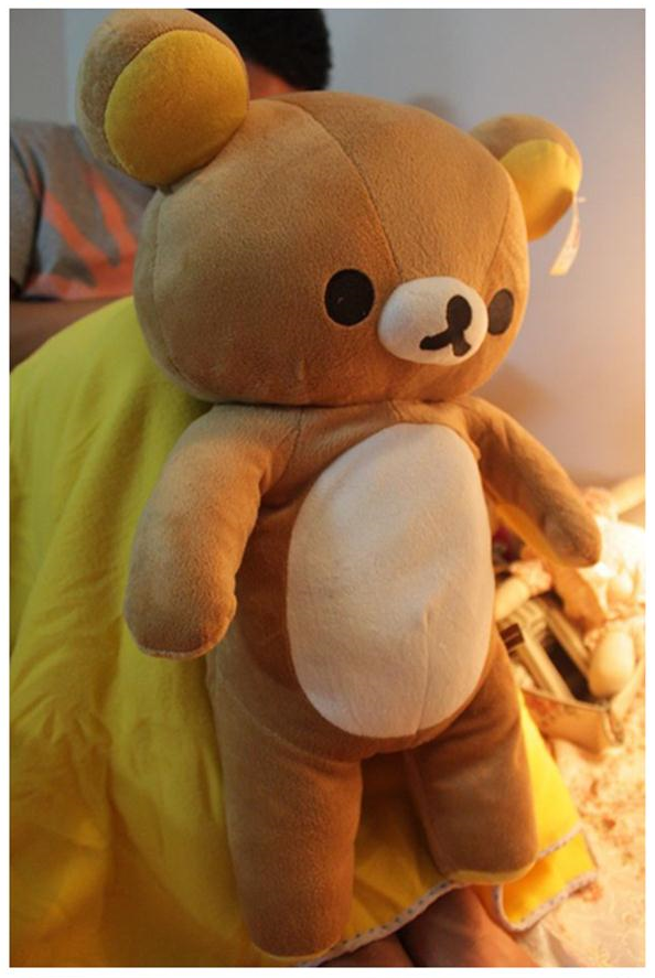 Rilakkuma : ตุ๊กตาน่ารักๆมีผ้าห่มซ่อนในพุงน้องหมีด้วยค่า น้องหมีสูง 55 cm ผ้าห่มขนาด 105 * 85 cm