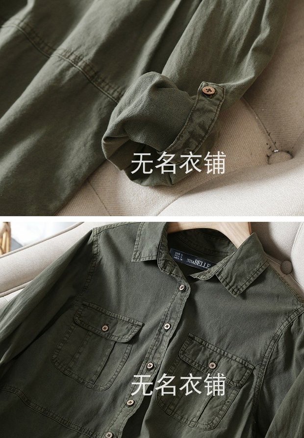 PIPPING HOT เสื้อคลุม เสื้อเขียวทหาร เนื้อผ้าฝ้าย เสื้อนอก แพทเทินสวย เท่ห์มาก คะ แบรนด์ PIPPING HOT เขียว