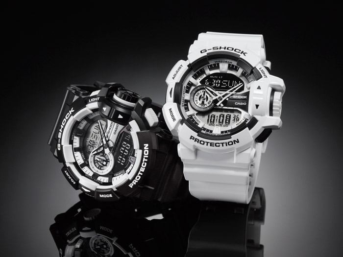 CASIO G-SHOCK นาฬิกาข้อมือ นาฬิกากันน้ำ นาฬิกาของแท้ ประกันศูนย์ CMG 1 ปี รุ่น GA-400-7A นาฬิกาสีขาว