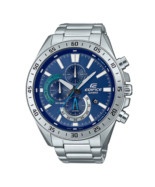 CASIO EDIFICE นาฬิกาข้อมือ นาฬิกากันน้ำ นาฬิกาของแท้ ประกันศูนย์ CMG 1 ปี รุ่น EFV-620D-2A นาฬิกาสีเงิน