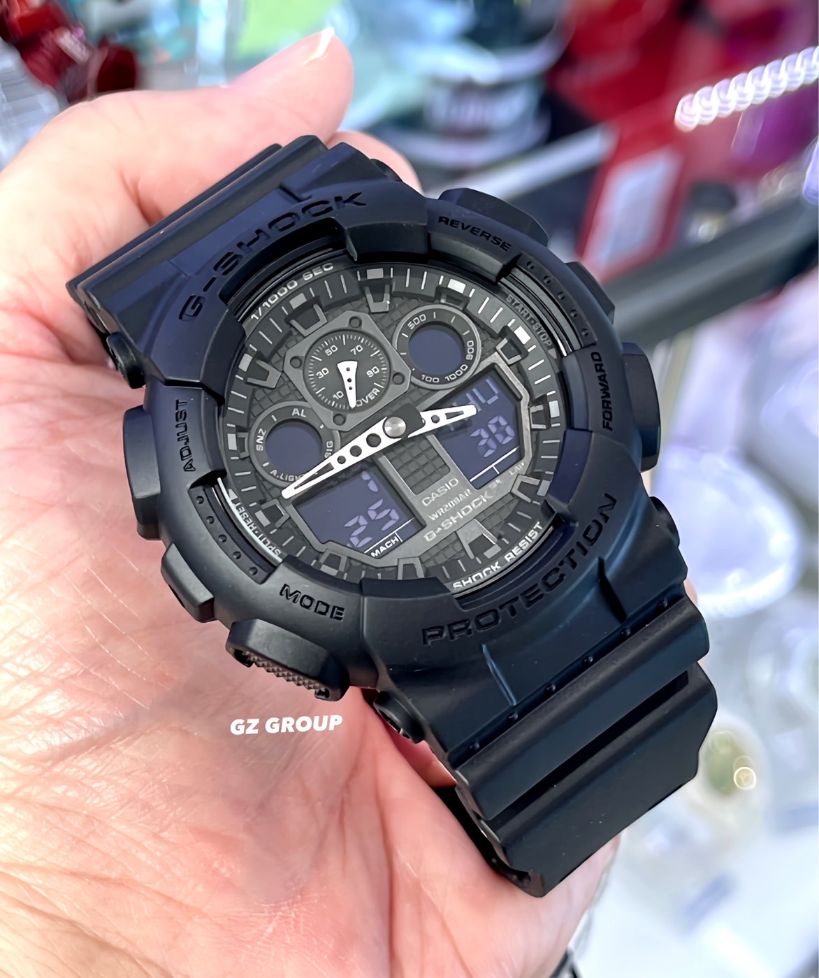 CASIO G-SHOCK นาฬิกาข้อมือ นาฬิกากันน้ำ นาฬิกาของแท้ ประกันศูนย์ CMG 1 ปี รุ่น GA-100-1A1 นาฬิกาสีดำ