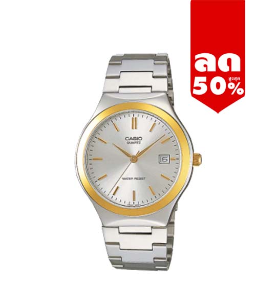 CASIO นาฬิกาคาสิโอ นาฬิกาข้อมือ นาฬิกากันน้ำ นาฬิกาของแท้ ประกันศูนย์ CMG 1 ปี รุ่น MTP-1170G-7A นาฬิกาสีเงิน
