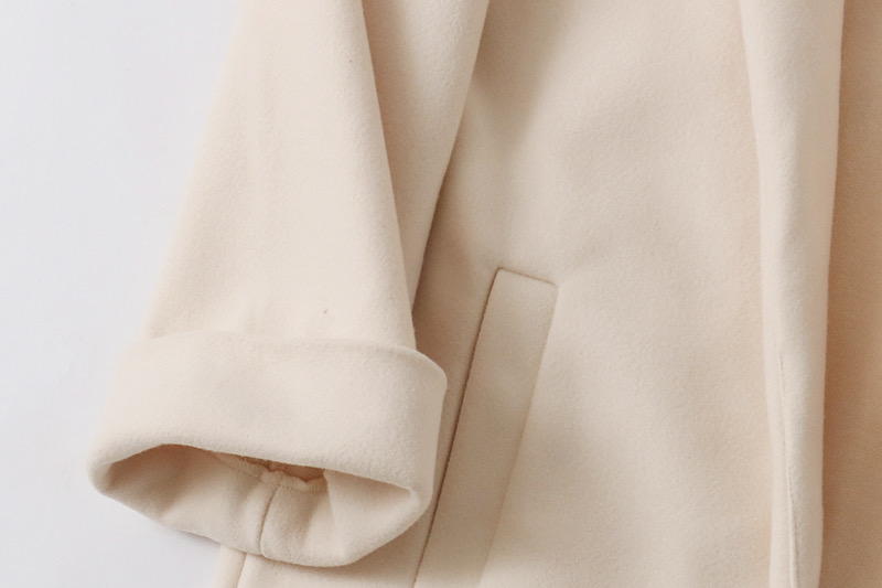 เสื้อโค้ท เสื้อโค้ทกันหนาว โค้ทวูล tailored knit coat สีเบจ แบรนด์ STRADIVARIUS สำเนา สำเนา