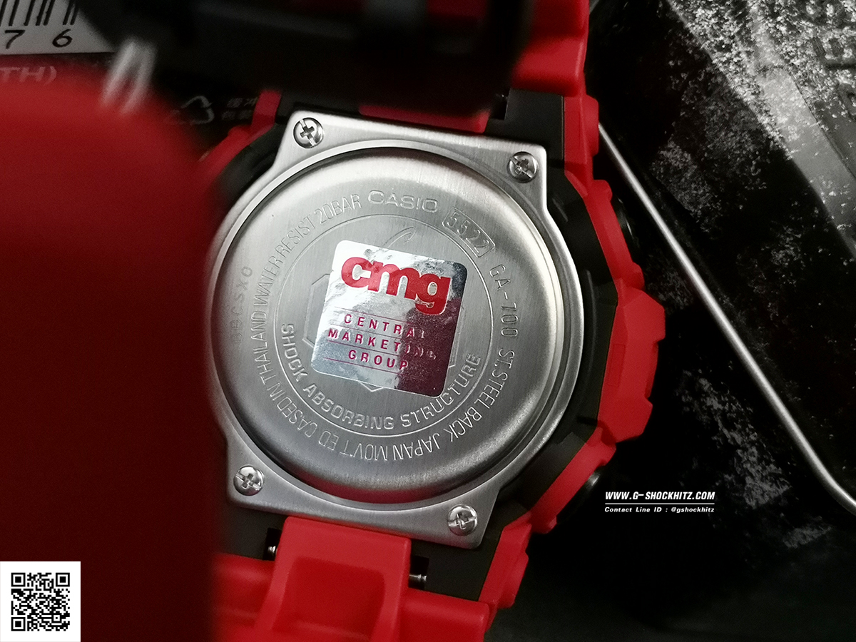 CASIO MID YEAR SALE G-SHOCK นาฬิกาข้อมือ นาฬิกากันน้ำ นาฬิกาของแท้ ประกันศูนย์ CMG 1 ปี รุ่น GA-700-4A นาฬิกาสีแดง