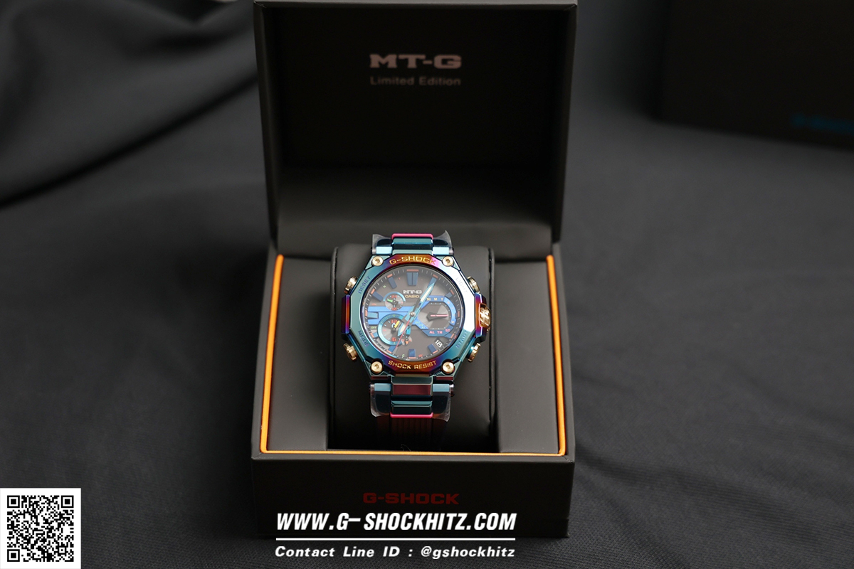CASIO G-SHOCK นาฬิกาข้อมือ นาฬิกากันน้ำ นาฬิกาของแท้ ประกันศูนย์ CMG 1 ปี รุ่น MTG-B2000PH-2A นาฬิกาสีน้ำเงิน