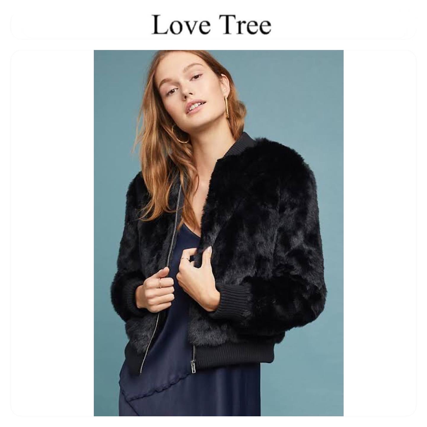 เสื้อเฟอร์กันหนาว หมวกฮู้ด เสื้อขน (FLUFFY COAT) แบรนด์ LOVE TREE