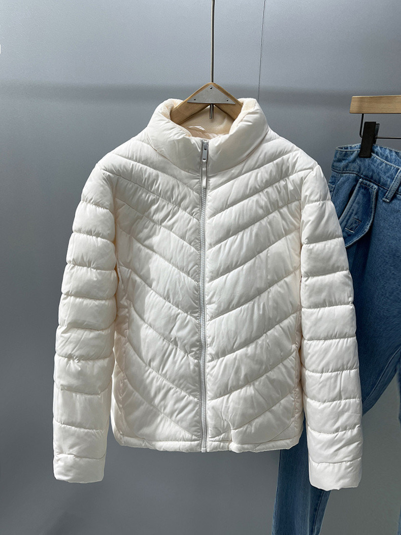 Gap เสื้อกันหนาว โค้ทฮู้ดเฟอร์ บุนวมอุ่น สีขาว แบรนด์ GAP(padded puffer coat
