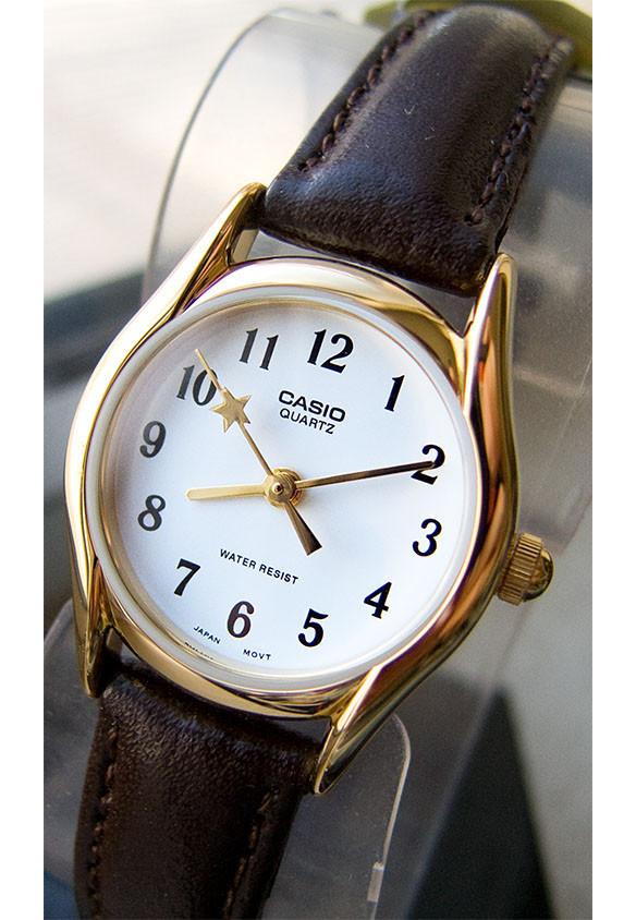 CASIO นาฬิกาคาสิโอ นาฬิกาข้อมือ นาฬิกากันน้ำ นาฬิกาของแท้ ประกันศูนย์ CMG 1 ปี รุ่น LTP-1094Q-7B4 นาฬิกาสีน้ำตาล