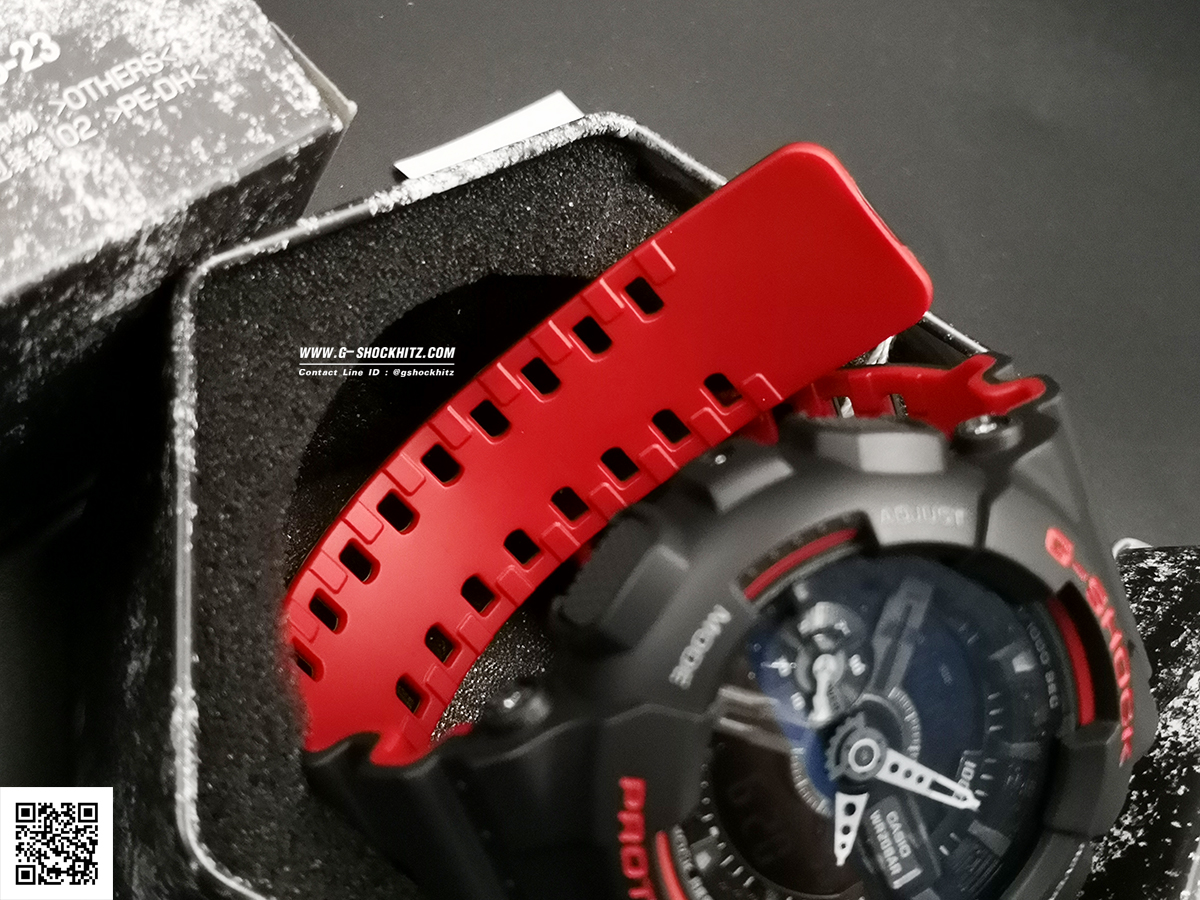 CASIO MID YEAR SALE G-SHOCK นาฬิกาข้อมือ นาฬิกากันน้ำ นาฬิกาของแท้ ประกันศูนย์ CMG 1 ปี รุ่น GA-110HR-1A นาฬิกาสีดำ