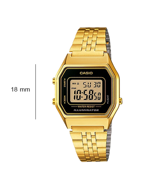 CASIO นาฬิกาคาสิโอ นาฬิกาข้อมือ นาฬิกากันน้ำ นาฬิกาของแท้ ประกันศูนย์ CMG 1 ปี รุ่น A159WGEA-1 / LA680WGA-1 นาฬิกาสีทอง