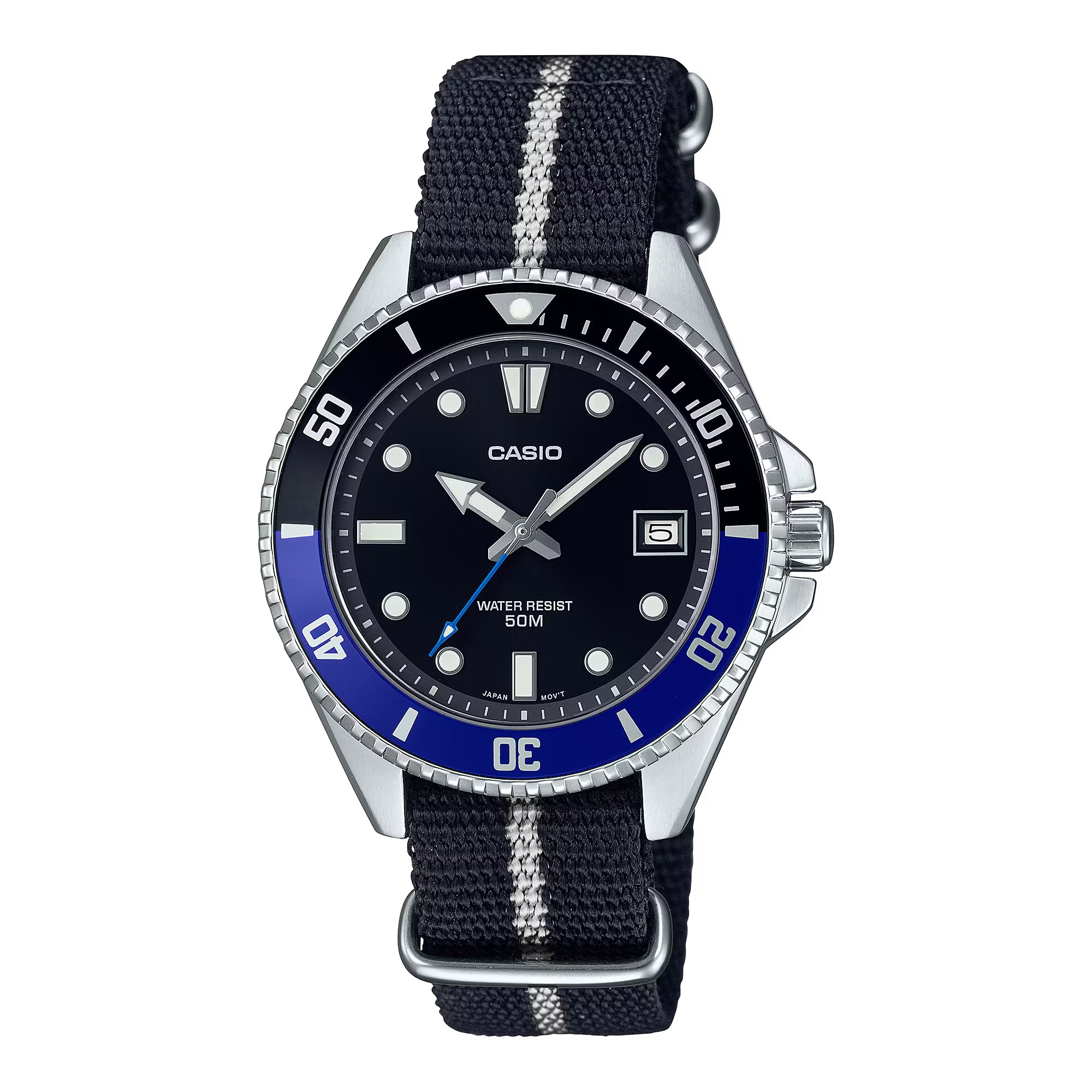CASIO นาฬิกาคาสิโอ นาฬิกาข้อมือ นาฬิกากันน้ำ นาฬิกาของแท้ ประกันศูนย์ CMG 1 ปี รุ่น MDV-10C-1A2 นาฬิกาสีดำ