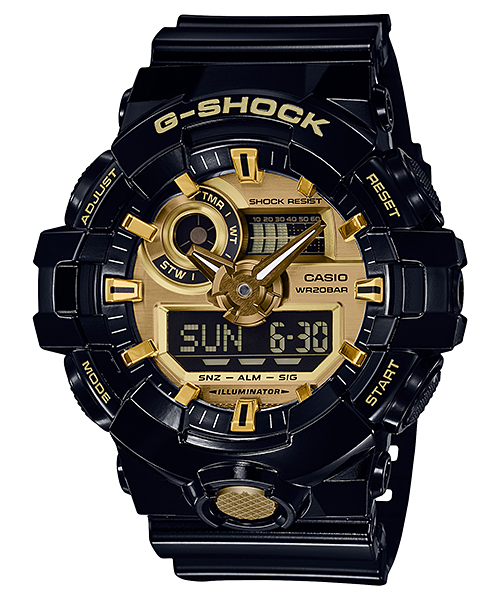 CASIO G-SHOCK นาฬิกาข้อมือ นาฬิกากันน้ำ นาฬิกาของแท้ ประกันศูนย์ CMG 1 ปี รุ่น GA-710GB-1A นาฬิกาสีดำ