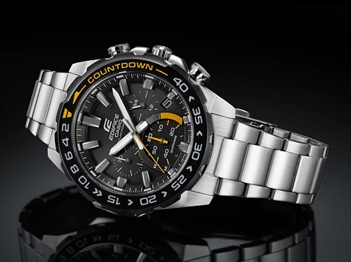 CASIO EDIFICE นาฬิกาข้อมือ นาฬิกากันน้ำ นาฬิกาของแท้ ประกันศูนย์ CMG 1 ปี รุ่น EFV-120DB-1A นาฬิกาสีเงิน