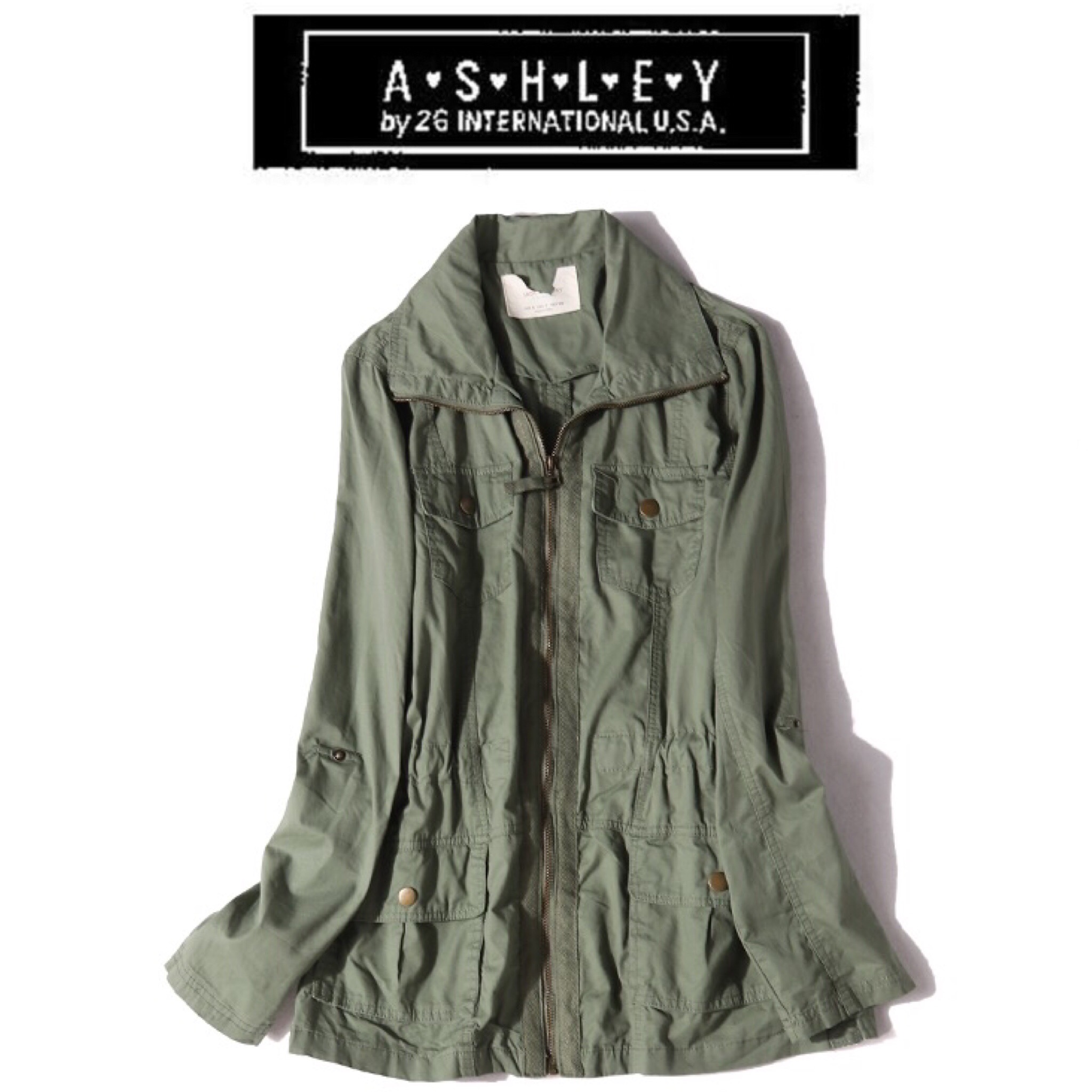 เสื้อคลุม เสื้อนอก ทหาร เสื้อนอก เขียวทหาร แนวๆ งานJADE&IVORYสวยเท่ห เขียวทหาร