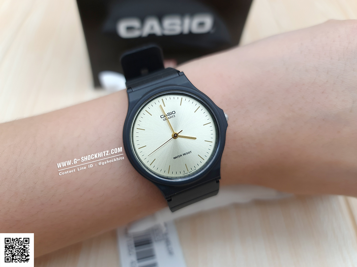 CASIO MID YEAR SALE นาฬิกาคาสิโอ พร้อมส่ง นาฬิกาข้อมือ นาฬิกากันน้ำ นาฬิกาของแท้ BTS ประกันศูนย์ CMG 1 ปี รุ่น MQ-24-9E นาฬิกาสีดำ