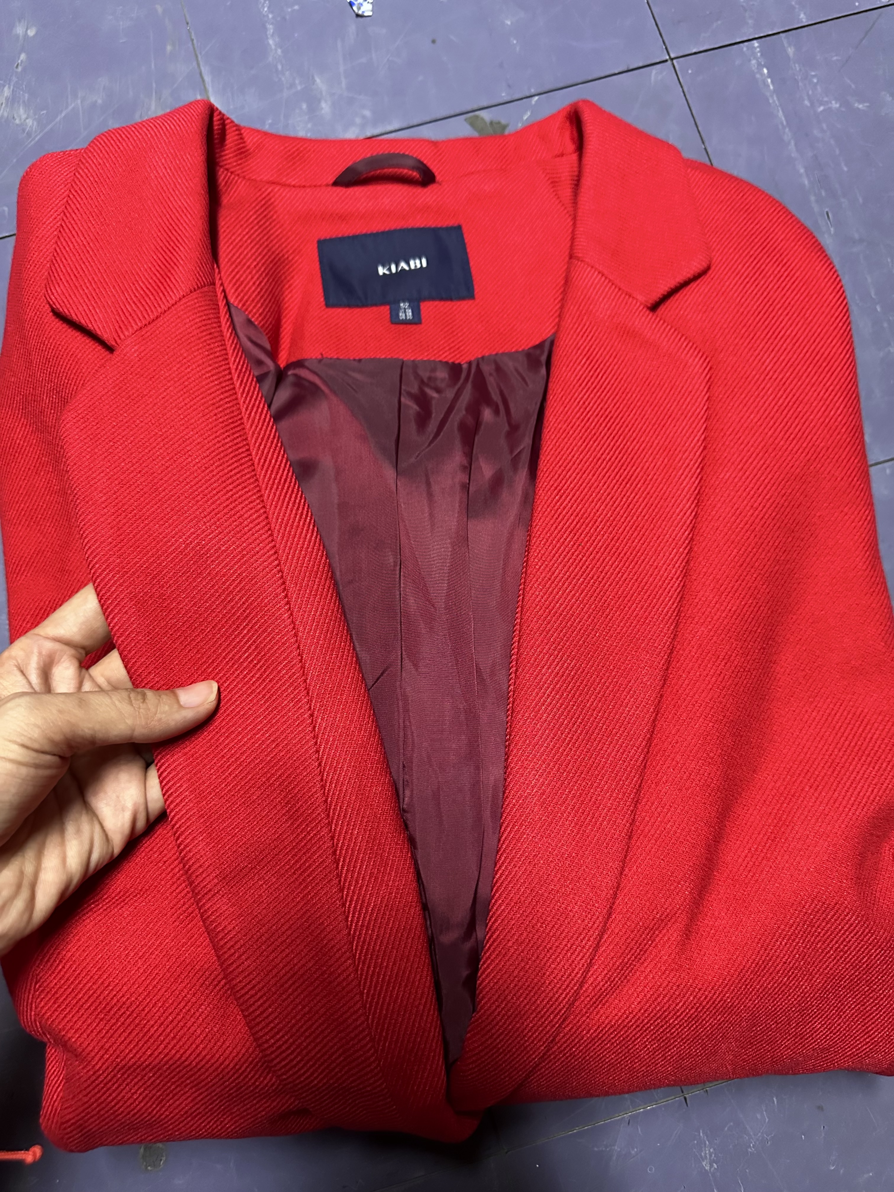 เสื้อโค้ทวูล เสื้อโค้ท โค้ทสีแแดง แบรนด KIABI