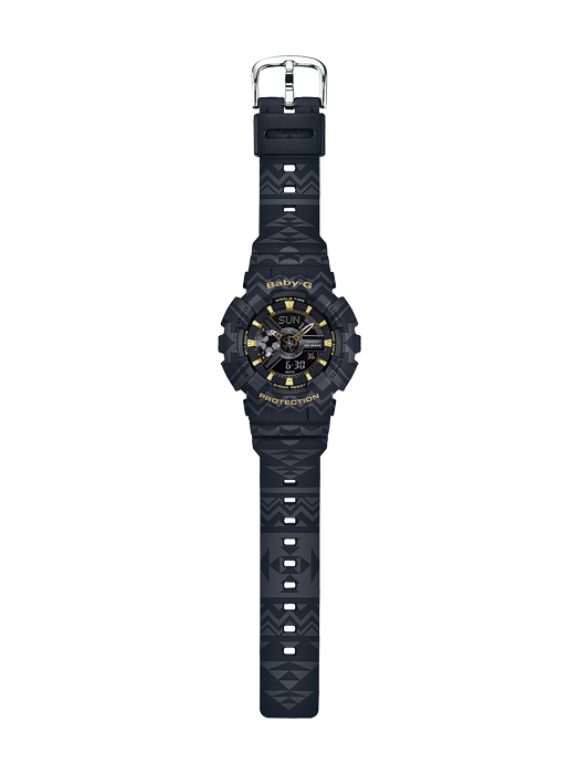 CASIO BABY-G นาฬิกาข้อมือ นาฬิกากันน้ำ นาฬิกาของแท้ ประกันศูนย์ CMG 1 ปี รุ่น BA-110TP-1A นาฬิกาสีดำ