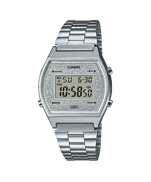 CASIO MID YEAR SALE นาฬิกาคาสิโอ พร้อมส่ง นาฬิกาข้อมือ นาฬิกากันน้ำ นาฬิกาของแท้ BTS ประกันศูนย์ CMG 1 ปี รุ่น B640WDG-7 นาฬิกาสีเงิน