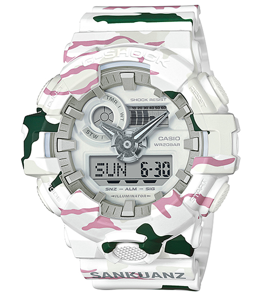 CASIO G-SHOCK นาฬิกาข้อมือ นาฬิกากันน้ำ นาฬิกาของแท้ ประกันศูนย์ CMG 1 ปี รุ่น GA-700SKZ-7A นาฬิกาสีขาว