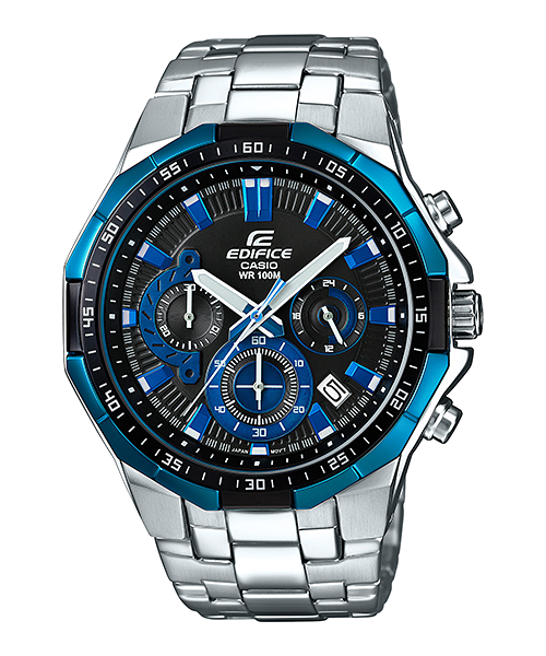 CASIO EDIFICE นาฬิกาข้อมือ นาฬิกากันน้ำ นาฬิกาของแท้ ประกันศูนย์ CMG 1 ปี รุ่น EFR-554D-1A2 นาฬิกาสีเงิน