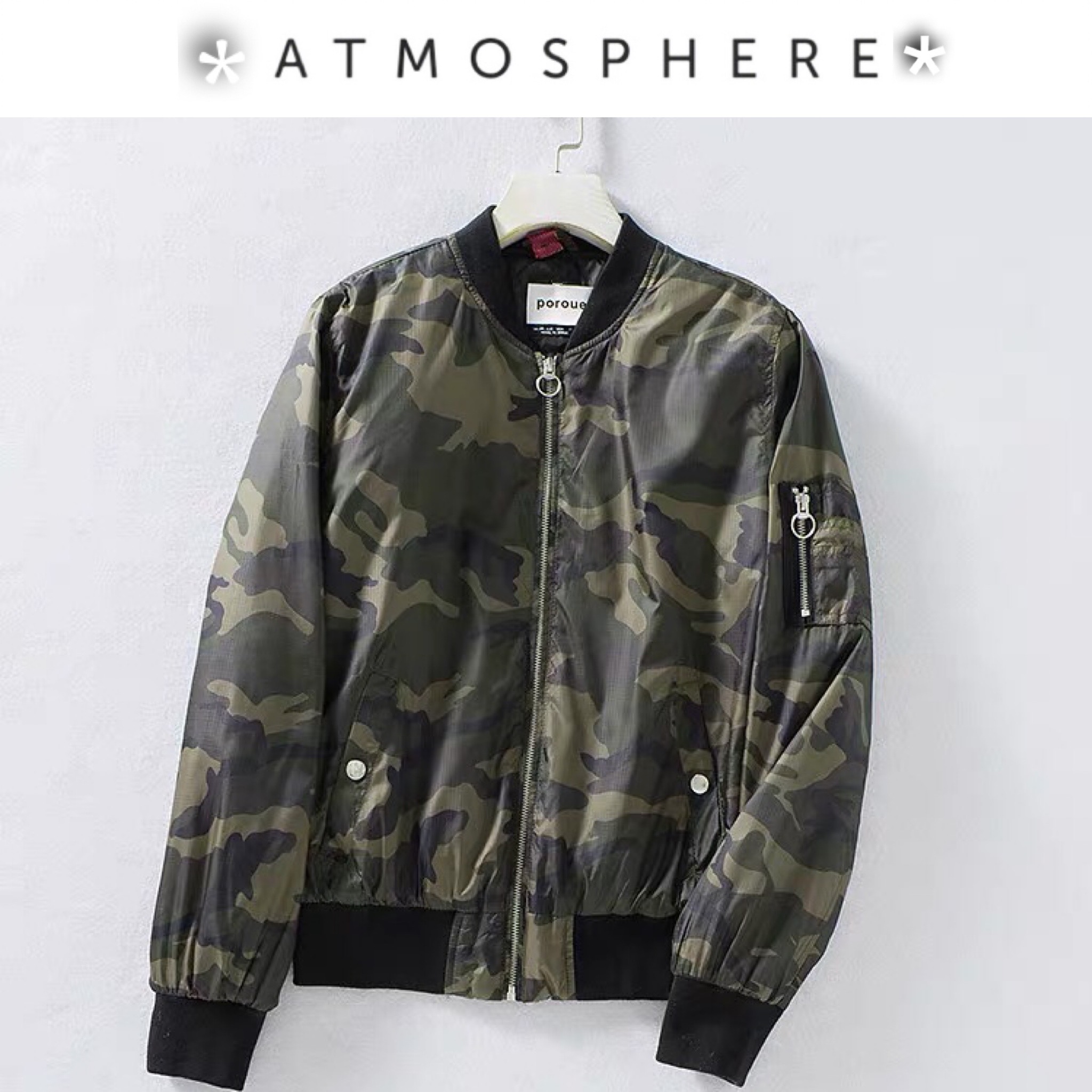 Atmosphere เสื้อนอกลายพราง ทหาร เสื้อแจ็คเก็ตลายพราง เสื้อนอก แนวทหาร แพทเทินสวย เท่ห์ มาก คะ สำเนา ลายพราง