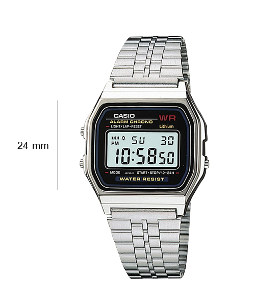CASIO นาฬิกาคาสิโอ นาฬิกาข้อมือ นาฬิกากันน้ำ นาฬิกาของแท้ ประกันศูนย์ CMG 1 ปี รุ่น A159WA-N1DF / LA680WA-1DF นาฬิกาสีเงิน